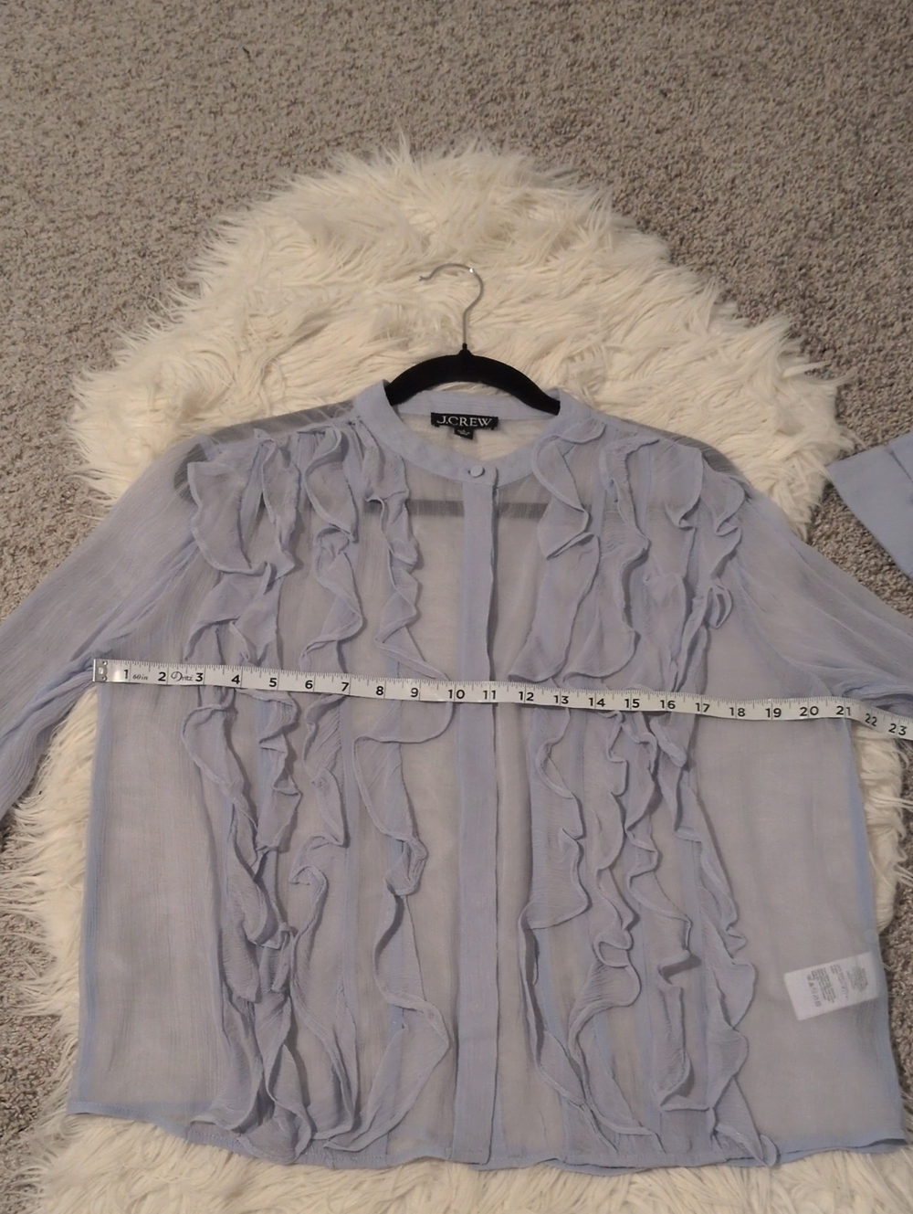J.Crew Ruffle Front Blouse - Picture 7 of 8